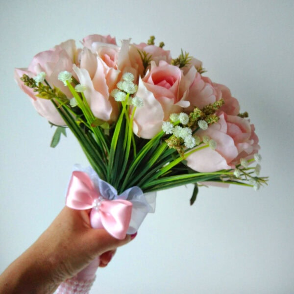 Buquê de Noiva Rosas Cor de Rosa
