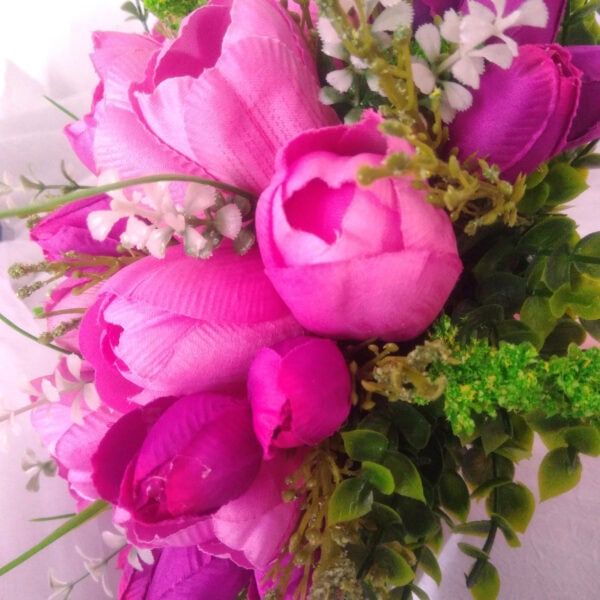 Buquê de Noiva Tulipas Cor Rosa e Pink