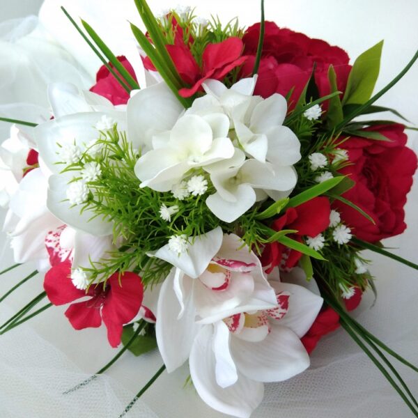 Buquê de Noiva Peônias e Orquídeas