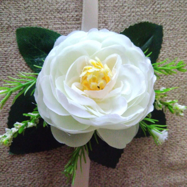 Kit com 8 Pulseiras de Madrinha Branca – Corsage