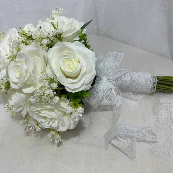 Buquê de Noiva Rosas Brancas