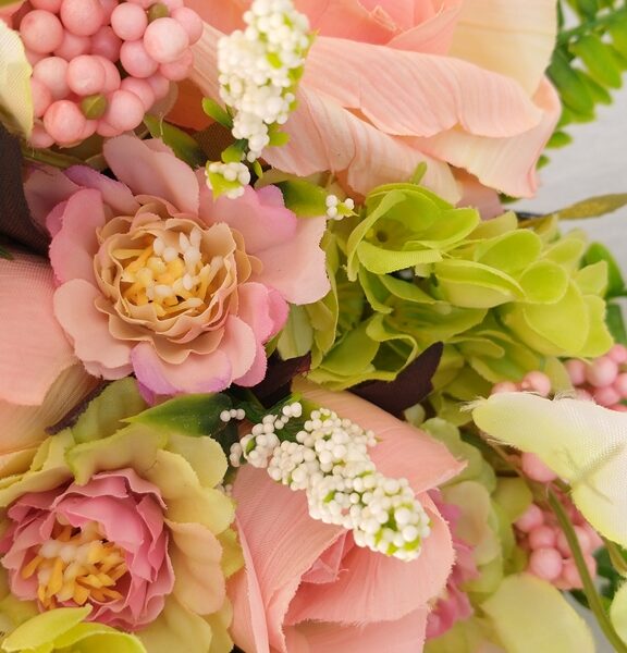 Buquê de Noiva Rosas Salmão