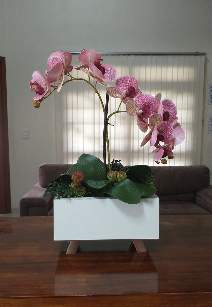 Flor Arranjo Artificial Orquídeas Cor de Rosa – Kristina Arranjos