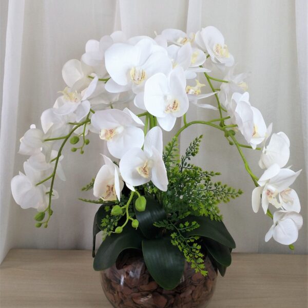 Arranjo de Orquídeas Brancas