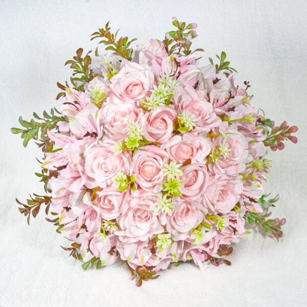 Buquê Botão de Rosas Rosa Chá