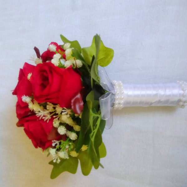 Kit Buquê de Noiva Rosas Vermelhas – 4 Peças