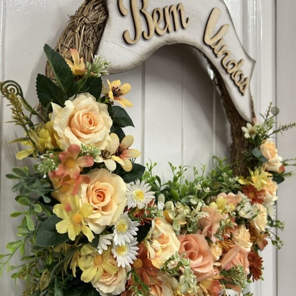 Guirlanda de Porta Tons Pêssego