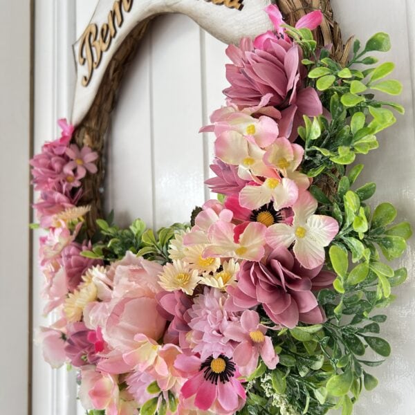 Guirlanda de Porta Tons de Rosa Claro