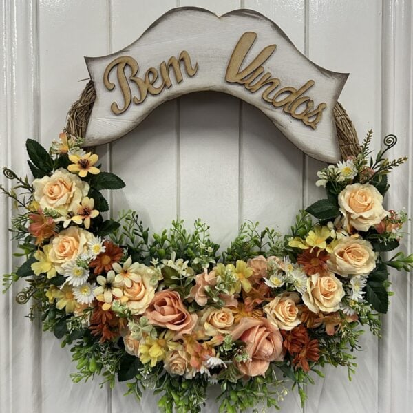 Guirlanda de Porta Tons Pêssego