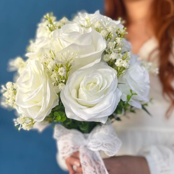 Buquê de Noiva Rosas Brancas