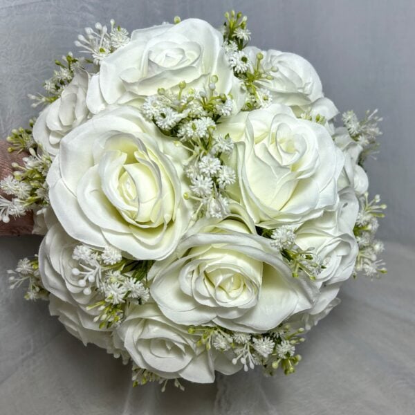 Buquê de Noiva Rosas Brancas