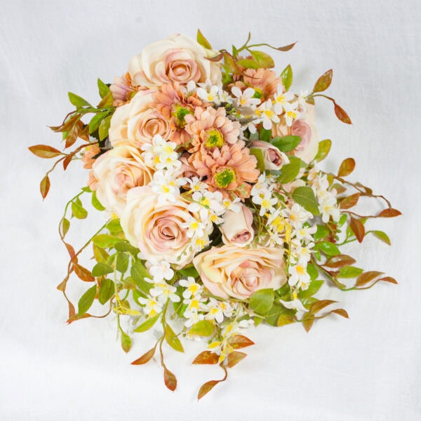 Buquê de Noiva Cascata com Rosas e Margaridas